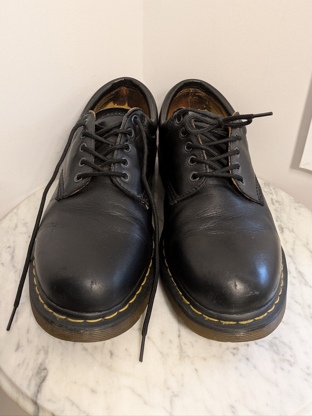 Dr Martens Nappa Black Leather Lace-Up Men's Shoes Size 12